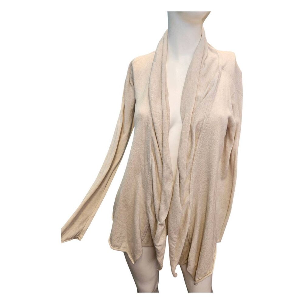 PrAna Cream Cardigan Sweater Womens Size Small Open Drape - Picture 2 of 8